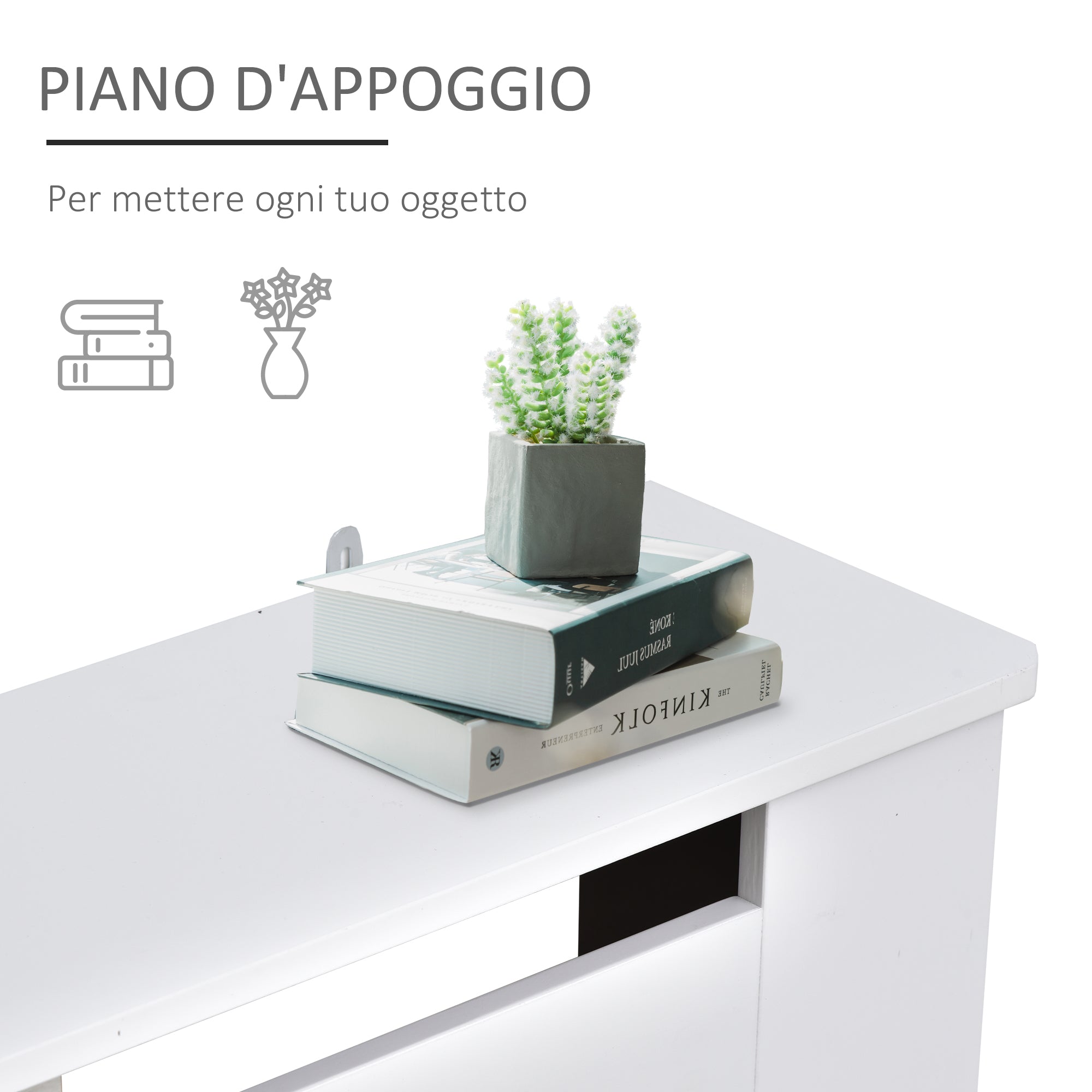 Easycomfort Copritermosifone Moderno a Griglia in MDF per Casa e Ufficio, 78x82x19 cm, Bianco
