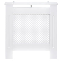 Easycomfort Copritermosifone Moderno a Griglia in MDF per Casa e Ufficio, 78x82x19 cm, Bianco