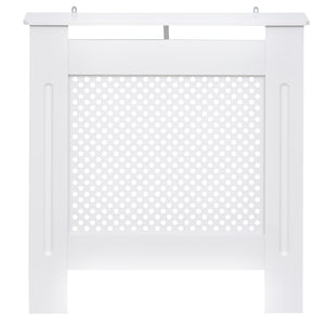 Easycomfort Copritermosifone Moderno a Griglia in MDF per Casa e Ufficio, 78x82x19 cm, Bianco