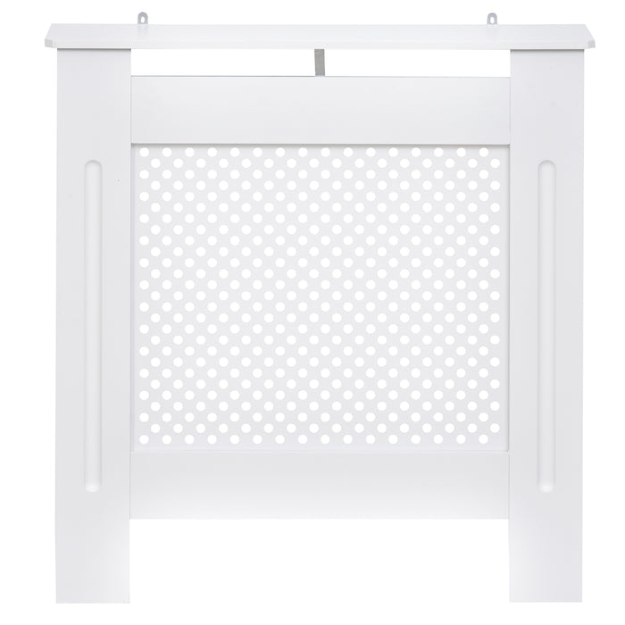 Easycomfort Copritermosifone Moderno a Griglia in MDF per Casa e Ufficio, 78x82x19 cm, Bianco