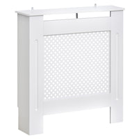 Easycomfort Copritermosifone Moderno a Griglia in MDF per Casa e Ufficio, 78x82x19 cm, Bianco
