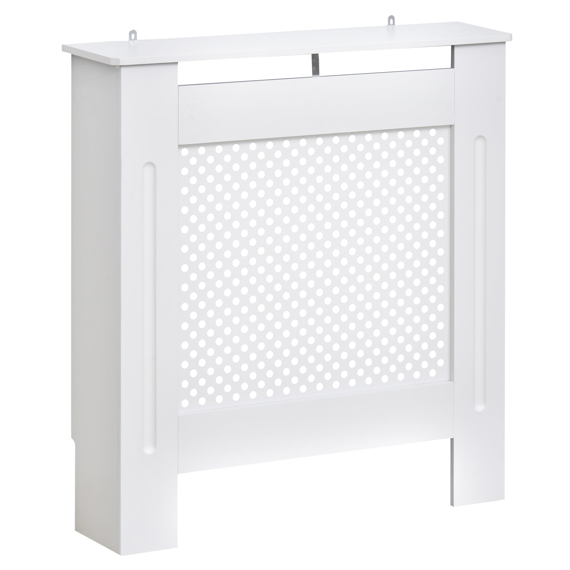 Easycomfort Copritermosifone Moderno a Griglia in MDF per Casa e Ufficio, 78x82x19 cm, Bianco