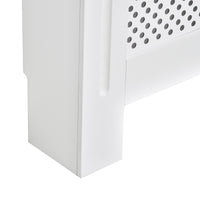 Easycomfort Copritermosifone Moderno a Griglia in MDF per Casa e Ufficio, 111.5x82x19 cm, Bianco