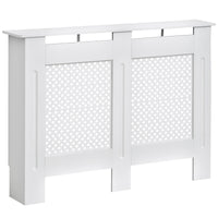 Easycomfort Copritermosifone Moderno a Griglia in MDF per Casa e Ufficio, 111.5x82x19 cm, Bianco