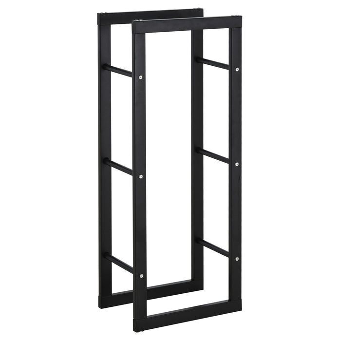 EasyComfort Scaffale Porta Legna Legnaia Verticale Supporto per Legna Portata 100kg Metallo 40 × 25 × 100cm