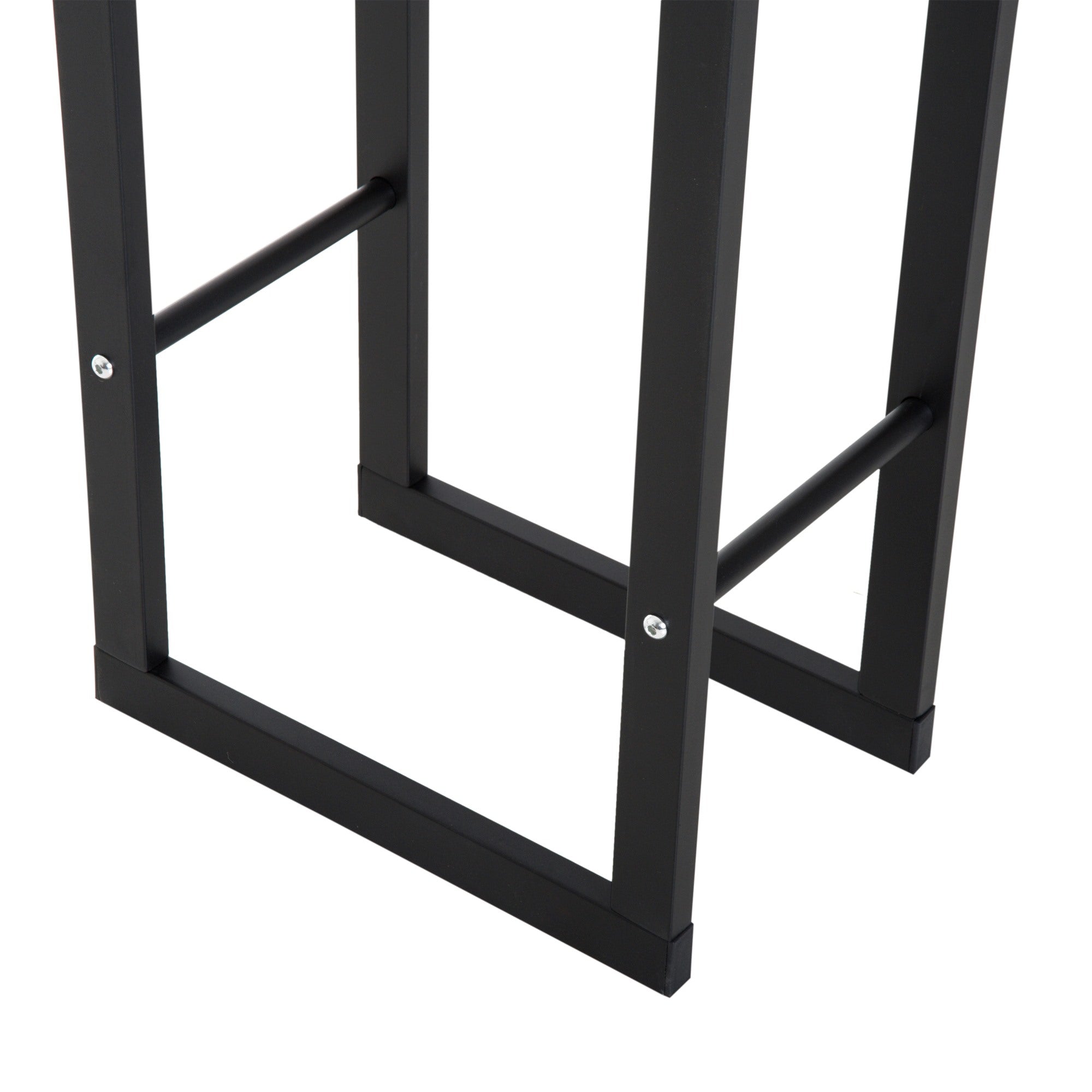 Easycomfort Porta Legna Verticale in Metallo Nero da Interni ed Esterni con Portata 100 kg max, 40x25x150 cm