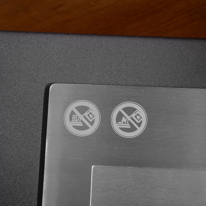 Easycomfort Camino Bioetanolo in Metallo e Vetro, 3h di Combustione con Serbatoio 1.5L e Copertura 25m², 60x26x50 cm, Nero