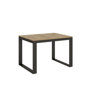 Tavolo allungabile 90x120/224 cm Tecno Evolution telaio Antracite - Quercia Natura