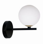 Applique Candellux Kama 1xG9 28W nero/bianco vetro acciaio