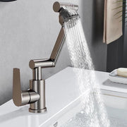 Regolatore di pressione idrica 2 modi di impostazione - rotazione a 360° in tutte le direzioni - maniglione a vite - dispositivo di risparmio d'acqua girevole - adatto a bagno e cucina