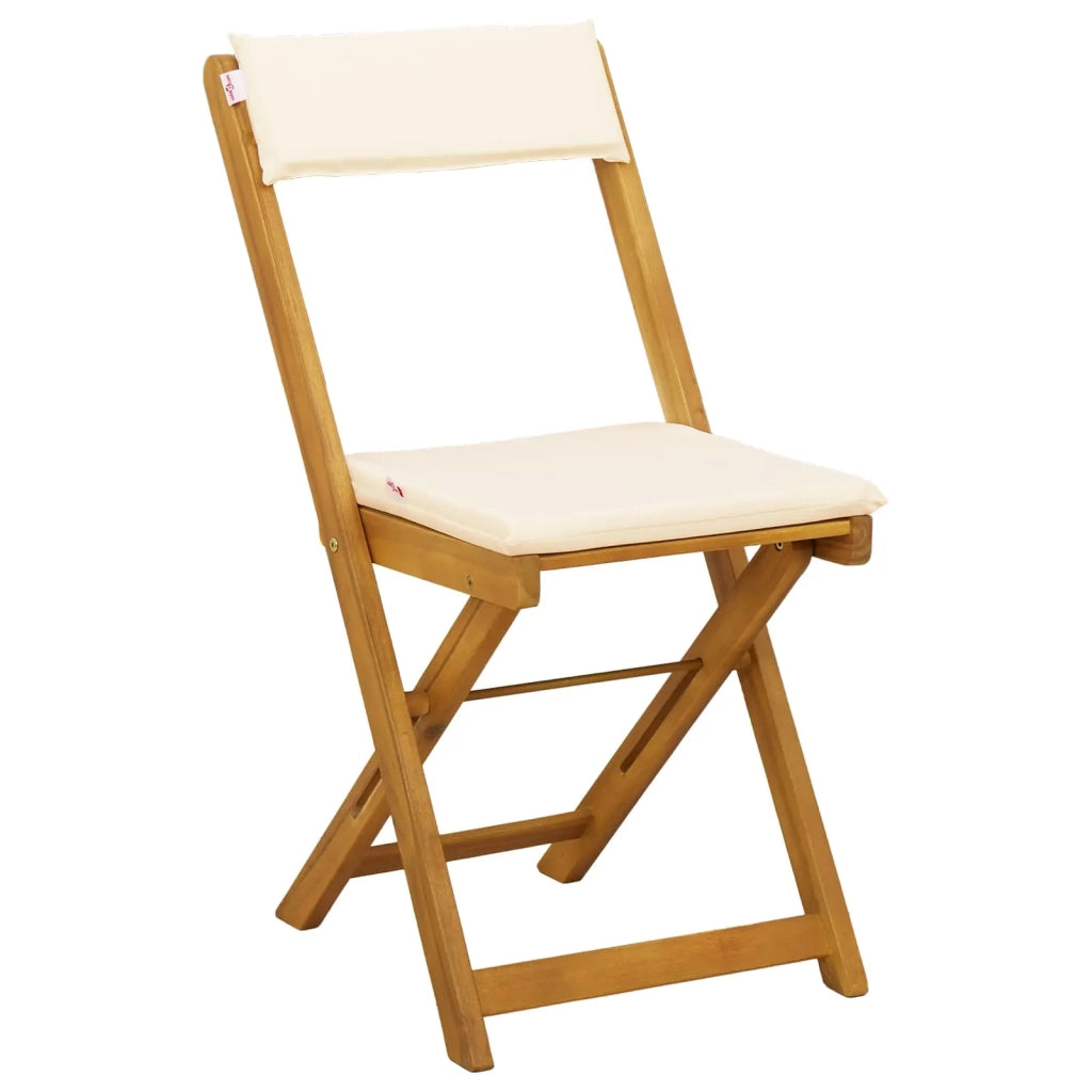 Sedie Bistro da Giardino 4 pcs Bianco Crema 40 x 53 x 80 cm