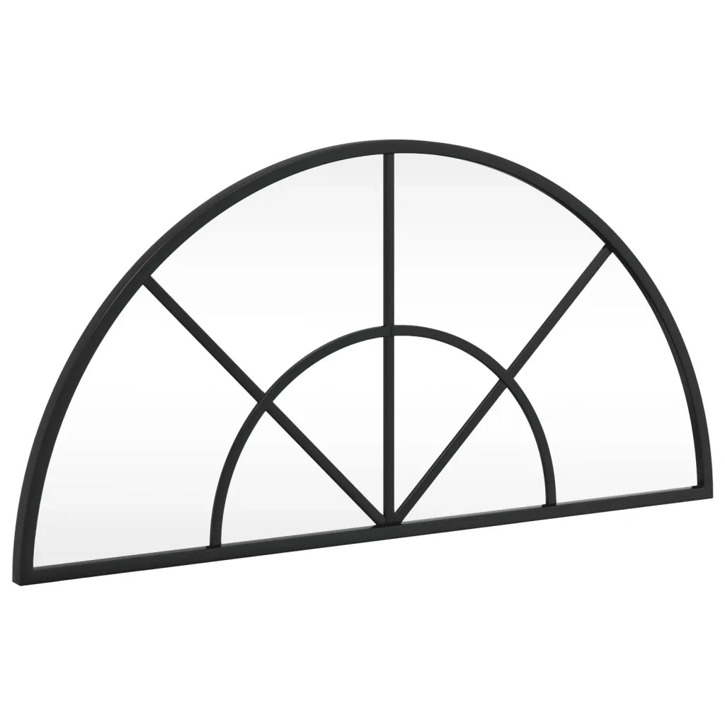 Specchio da Parete Nero 60x30 cm Arco in Ferro 358650