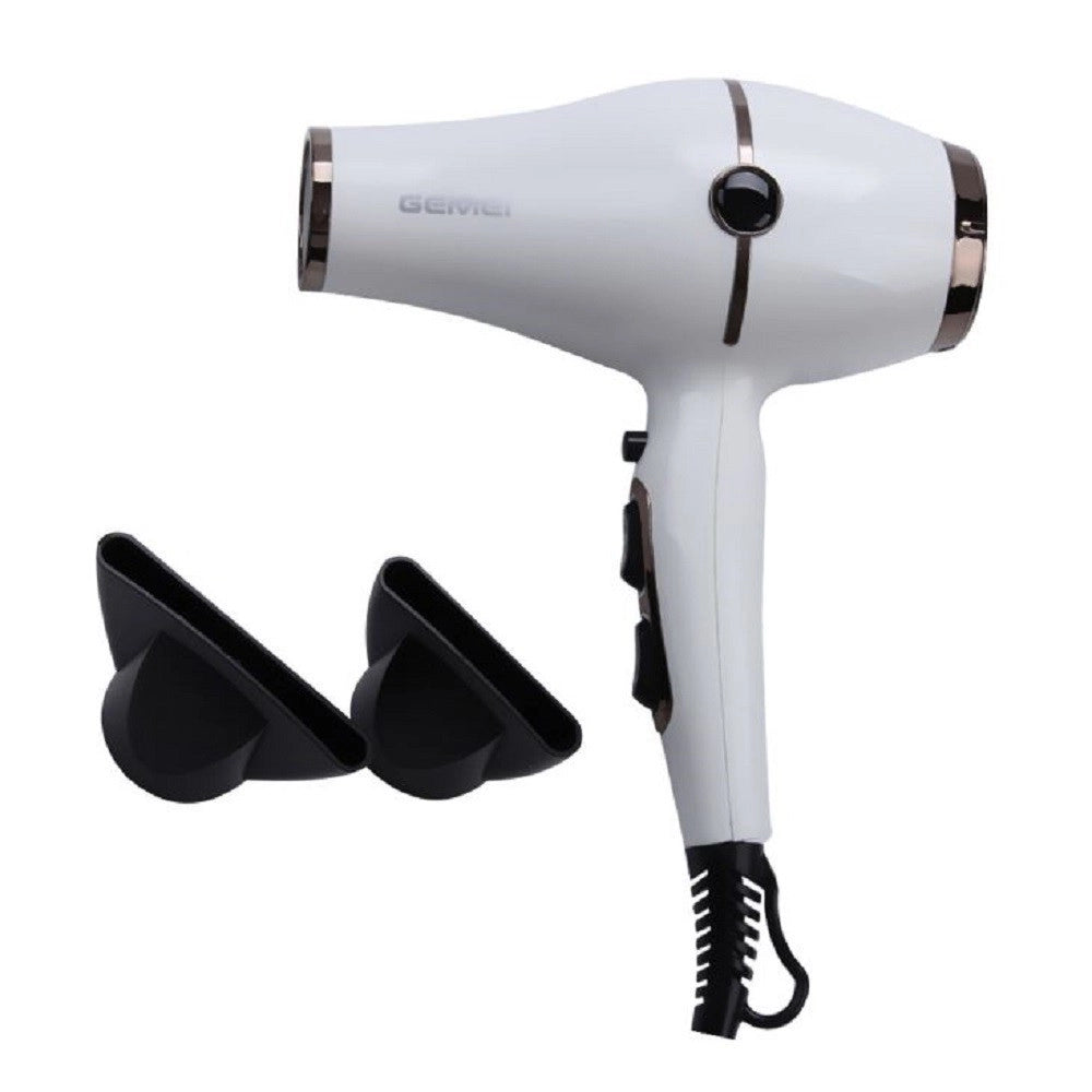 Trade Shop - Asciugacapelli Phon Professionale Motore Ac 2200 Watt 3 Velocità 2 Ugelli Gm-120 -