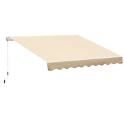 Tendone da giardino retrattile manuale ¨C zephmum ¨C beige, alluminio, 295x245 cm