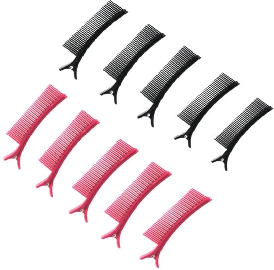 Accessori per capelli 10 pezzi - Clip per capelli con presa antiscivolo - Accessori per styling capelli - Materiale ABS di alta qualità - Utilizzo multifunzionale - Distribuzione capelli efficiente - Clip sezione