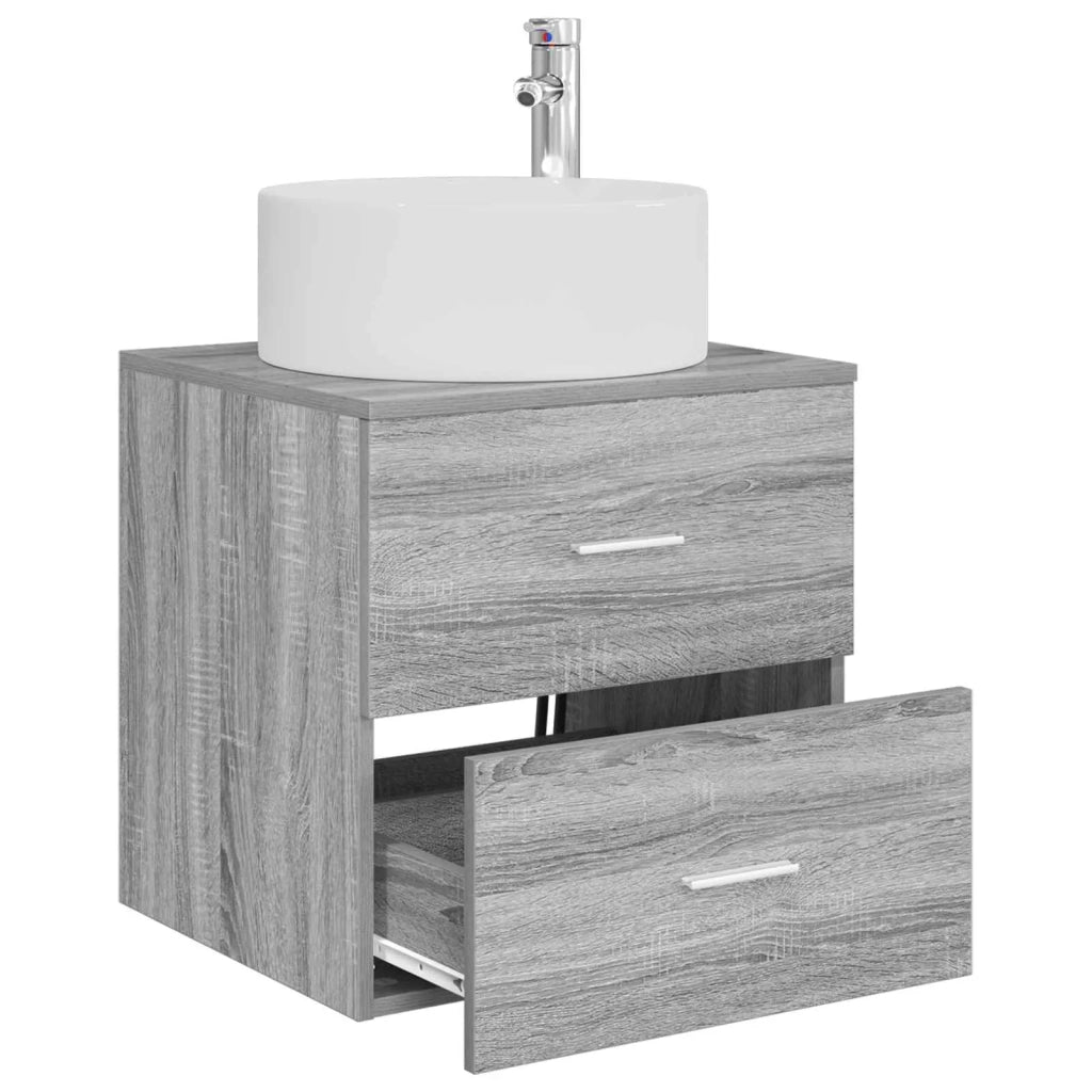 Mobile Lavabo da Parete Sonoma grigio 49,5 x 44,5 x 65,5 cm