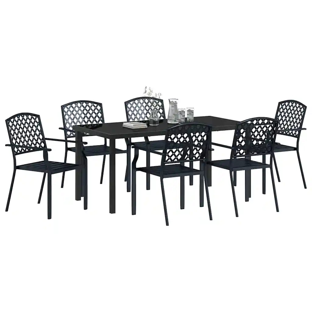 Set da Pranzo per Giardino 7 pcs Antracite 3379307
