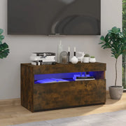 Mobile Porta TV con Luci LED Rovere Fumo 75x35x40 cm  cod mxl 16638