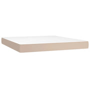Materasso a Molle Insacchettate Rigidit¨¤ Media Cappuccino 180x200x20 in Similpelle
