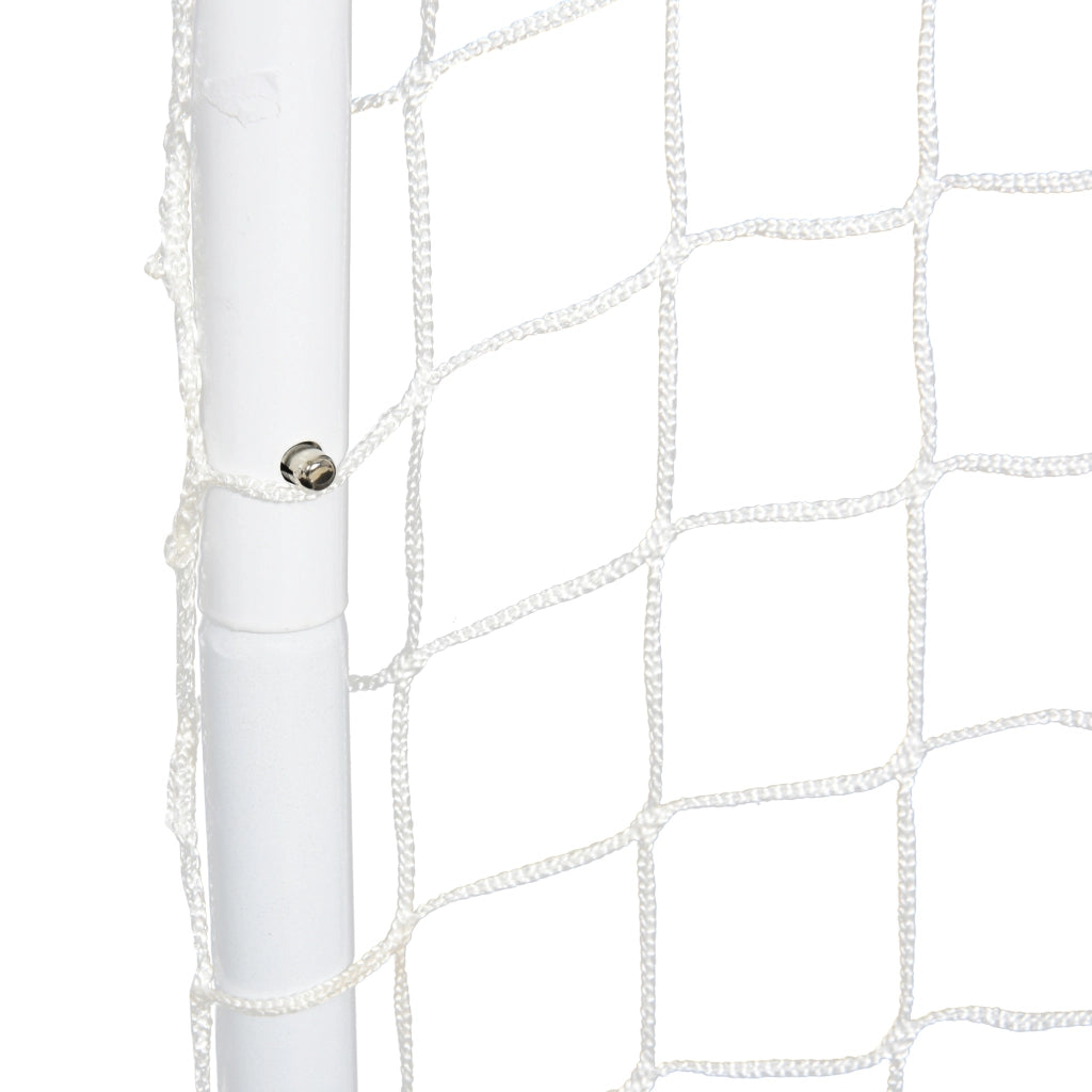 Set 2 Porte Calcio con Rete e Pallone ¨C zephmum ¨C Bianco, Acciaio e Poliestere, 78x46x56 cm