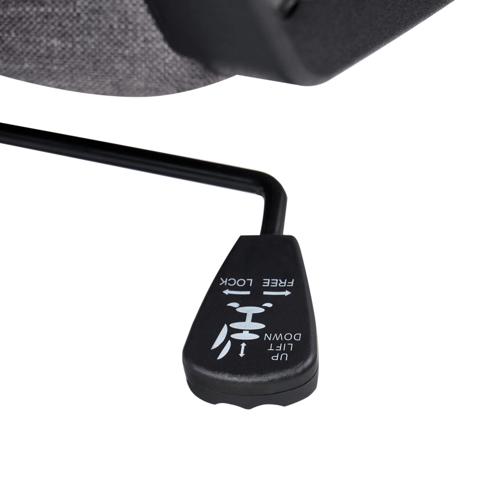 Sedia da ufficio ergonomica in tessuto con braccioli regolabili di colore grigio scuro poltrona gaming stile moderno