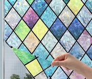 Foglia di Parete per la Privacy - Foglio di Vetro Ondulato - Controllo Termico Statico Non Adesivo - Foglio Decorativo Antisole - Adatto per Bagno Soggiorno Affitto - 50CMx2M