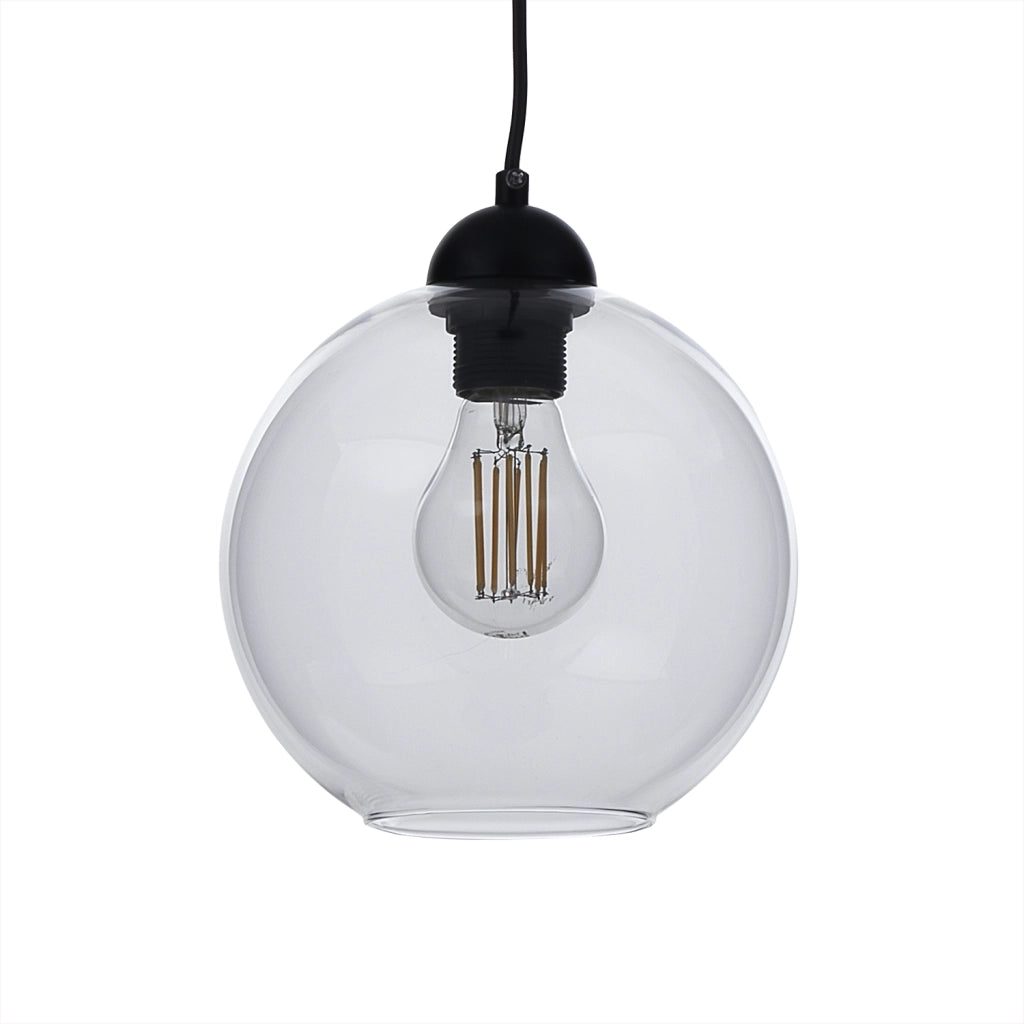 Lampadario in vetro trasparente cm. Ø20