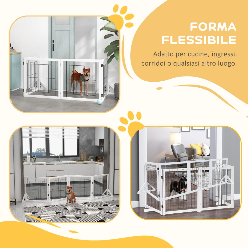 Cancellino per Cani Pieghevole ¨C zephmum ¨C Bianco 280x70 cm