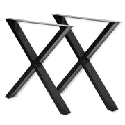 IDMarket - Set di 2 gambe per tavolo forma X 69x72 cm design industriale