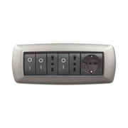 PLACCA LIFE LIVING PLAST ACCIAIO SATINATO 7P
