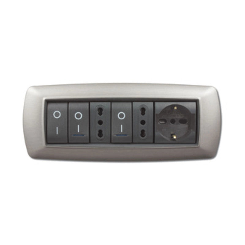 PLACCA LIFE LIVING PLAST ACCIAIO SATINATO 7P