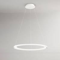Sospensione Moderna Edge Metallo Bianco Opaco Led 98W 3000K Ip20