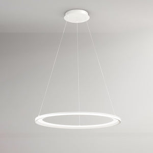 Sospensione Moderna Edge Metallo Bianco Opaco Led 98W 3000K Ip20