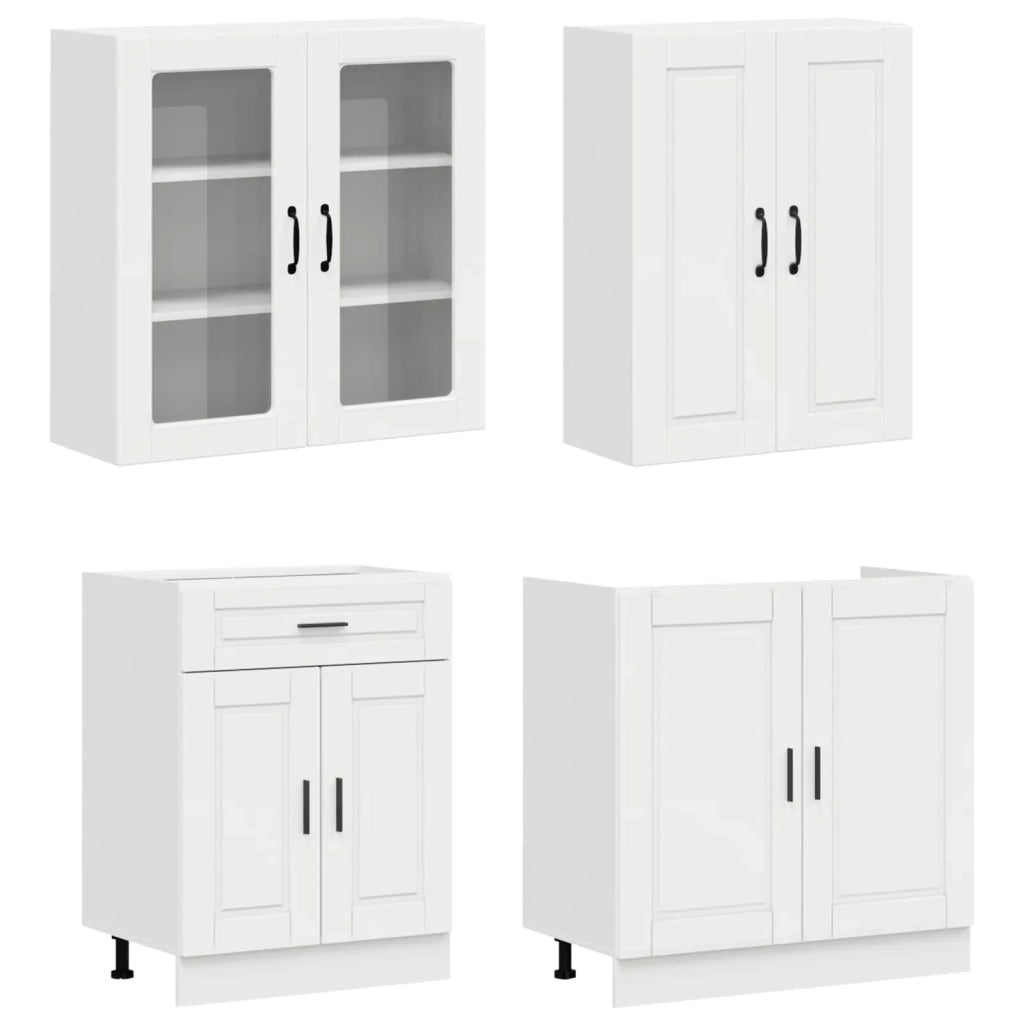 Unità Cucina PORTO 8 pcs Bianco Lucido Legno ingegnerizzato 3438491