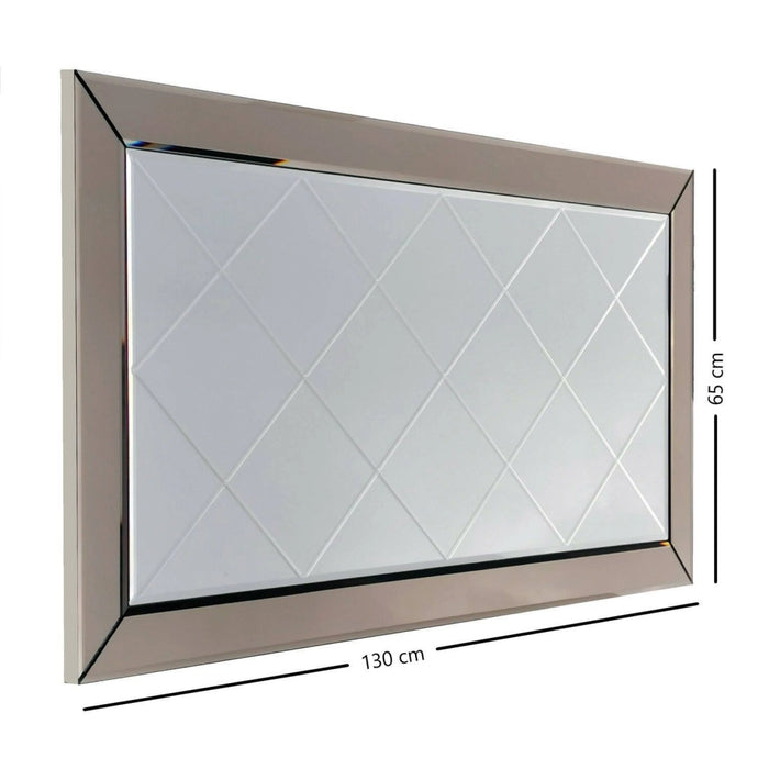 Tejat, Specchio Materiale Struttura in Legno Nobilitato, 2.2x62h cm Argento