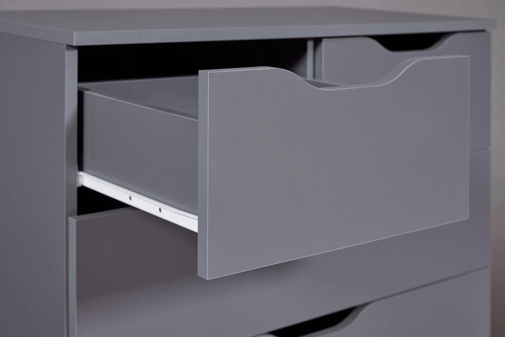 CASSETTIERA COMO' SILENZIA 5 CASSETTI 81,5x40x112,5 CM LAMINATO GRIGIO TITANIO