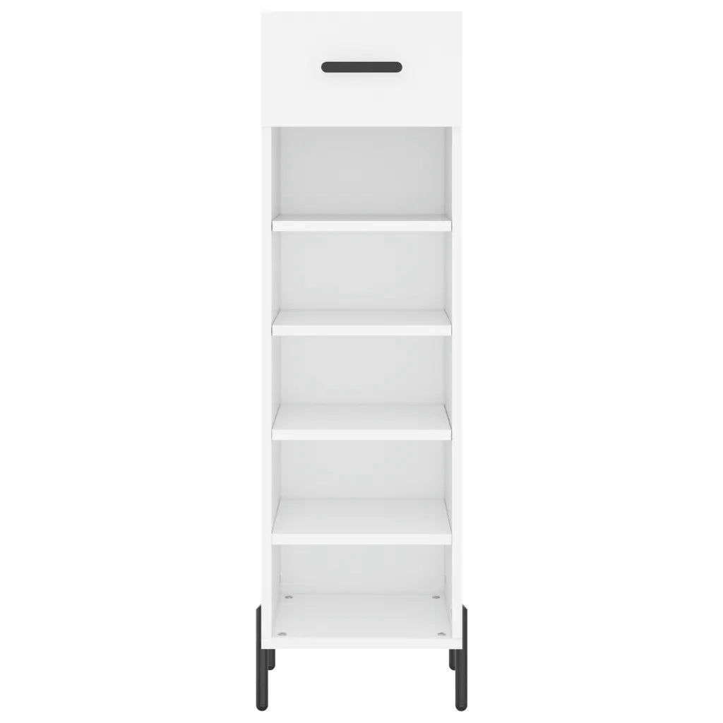 Scarpiera-Scaffale per scarpe Bianca 30x35x105 cm in Legno Multistrato 628031