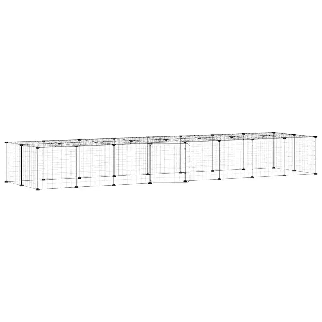 Gabbia per Animali 36 Pannelli con Porta Nera 35x35 cm Acciaio cod mxl 51855