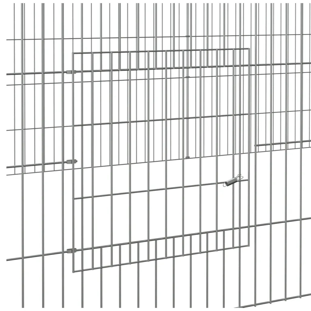Conigliera con 5 Pannelli 541x109x54 cm Ferro Zincato 171566
