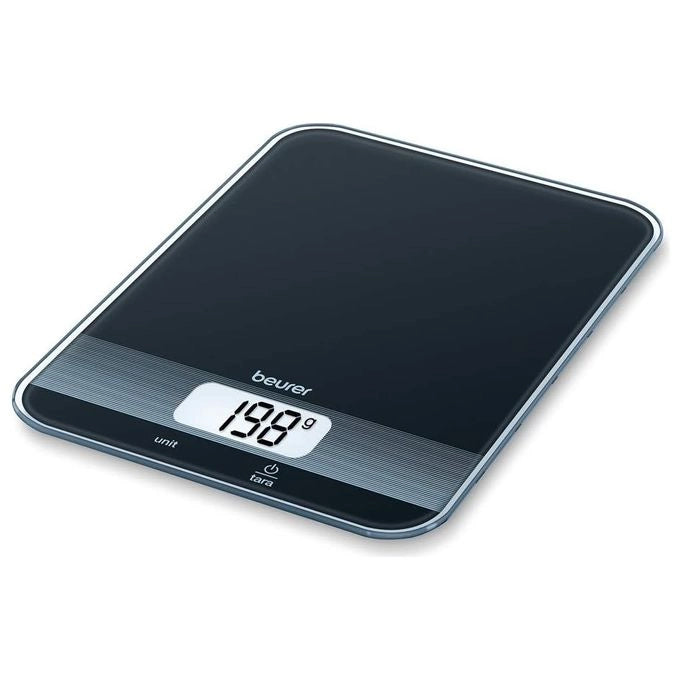 Beurer 704.04 KS 19 Bilancia da Cucina, Nero, eléctrica, cristallo