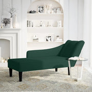 vidaXL Sdraio con Bracciolo Destro in Velluto Verde Scuro