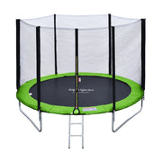 Premium Pack Trampolino 180 cm reversibile verde/blu CAIRNS + rete, scala, copertura e kit di ancoraggio