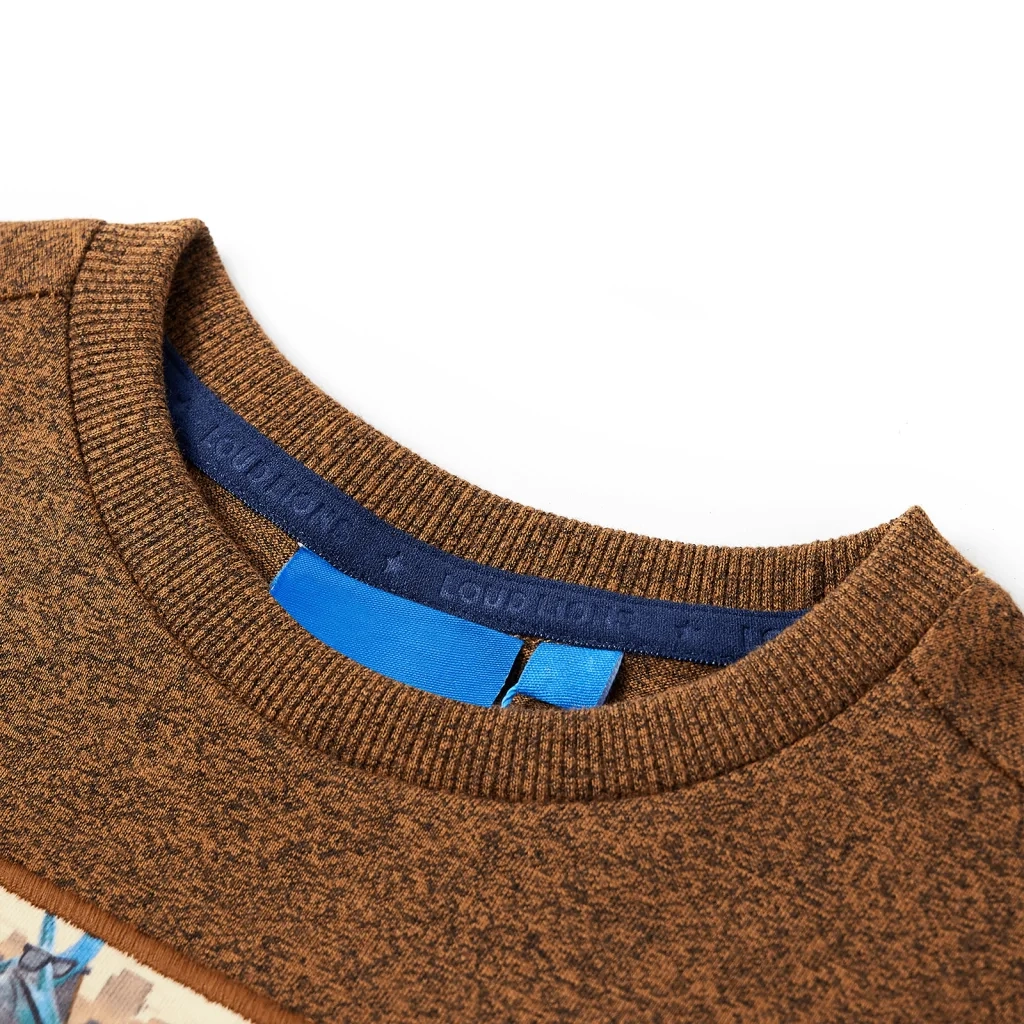 Maglietta Bambini Maniche Lunghe Cognac Mélange 104 12830