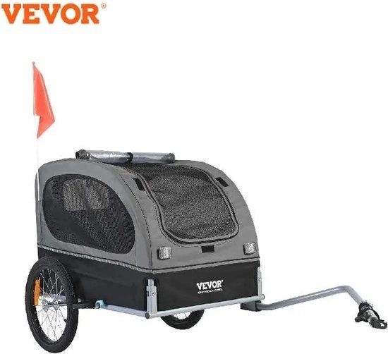 Carrello per cani - Resistente alle intemperie - 40kg - Ripiegabile - bicicletta con ruote 22/28 pollici di diametro - Con bandiera di sicurezza - Attacco per bicicletta