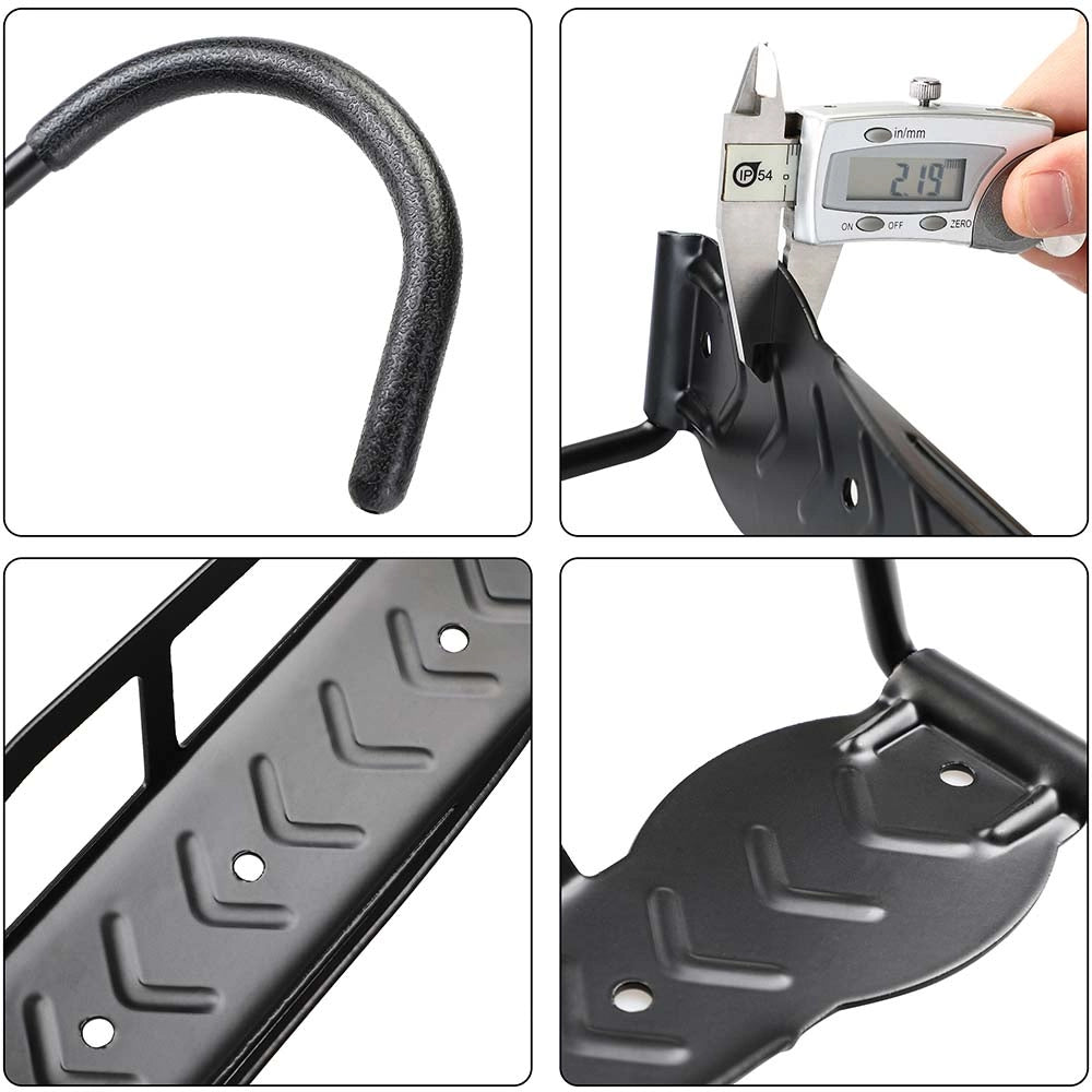Kit 2 Staffe Porta Bicicletta Muro Pieghevole in Acciaio Gancio Supporto Bike