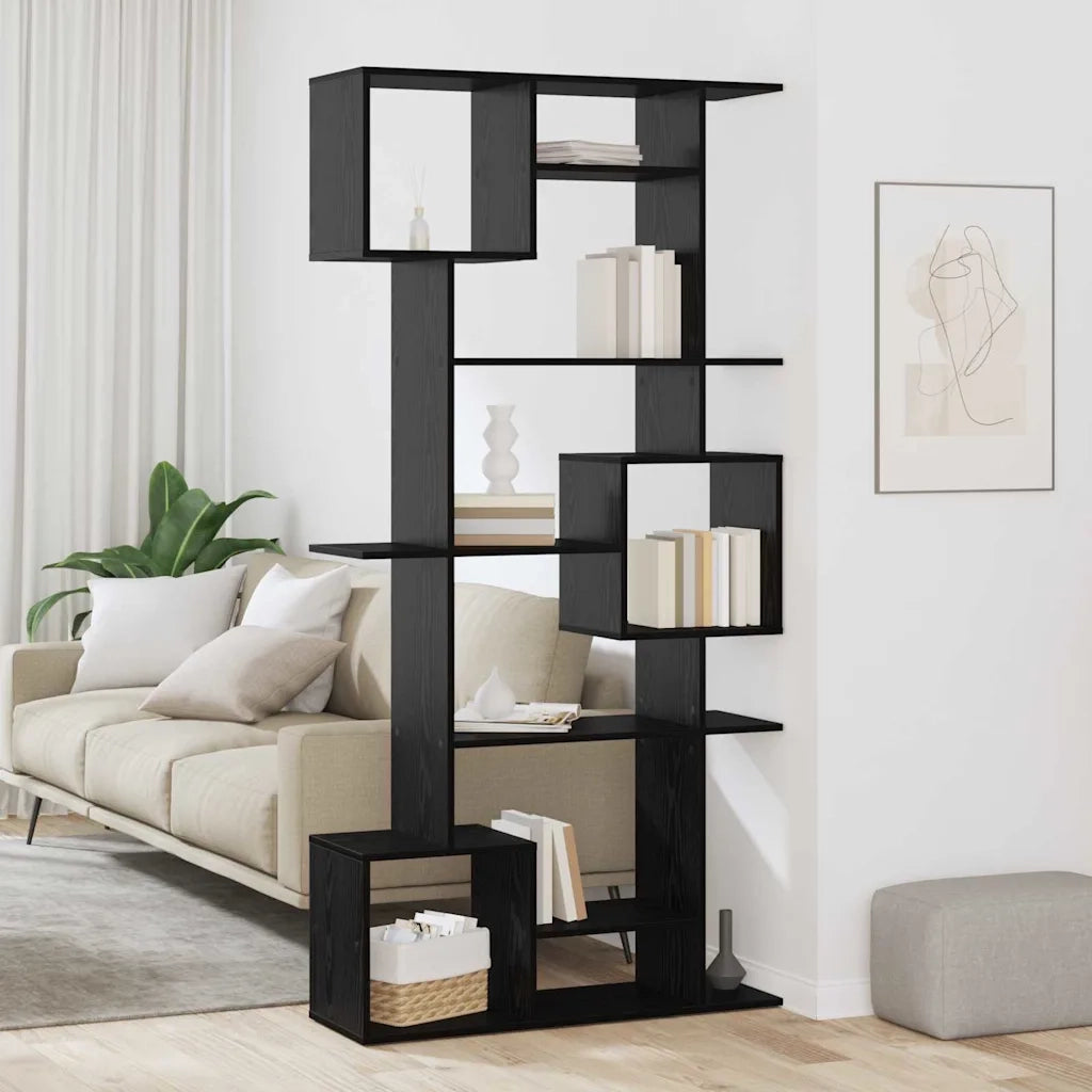 vidaXL Armadio per Libri Rovere nero 92 x 29 x 188 cm
