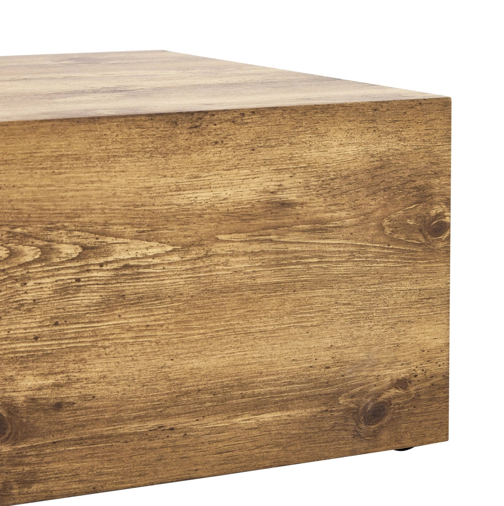 Tavolino da caffè 90x50x30 cm rettangolare senza montaggio in MDF naturale