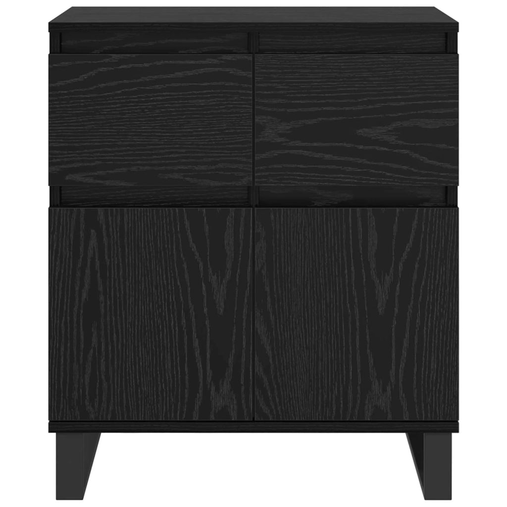 Credenza con cassetto Rovere Nero 60 x 35 x 70 cm