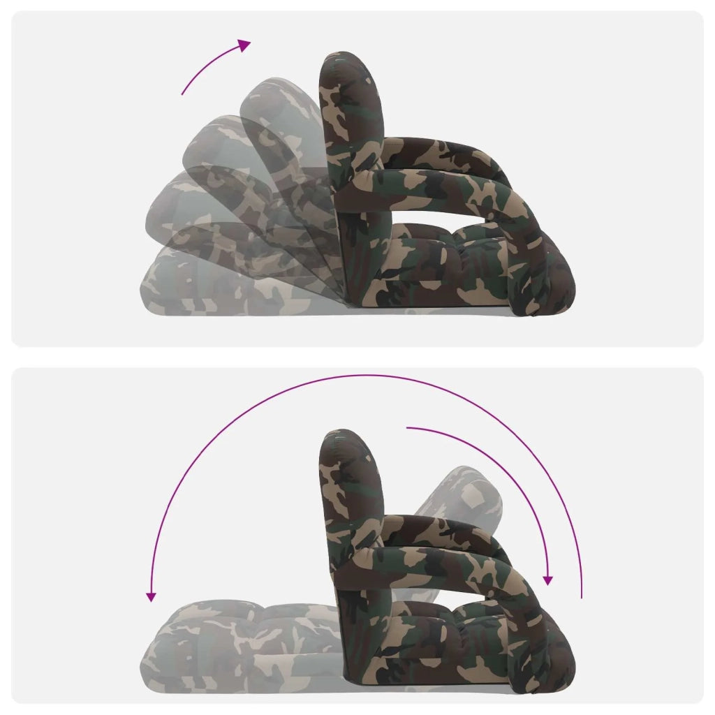 Sedia a pavimento regolabile Verde militare 58 x 62 x 58 cm 42028132