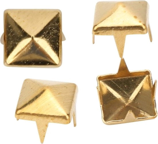 400 Set di Viti Quadrata per Scarpe - Viti Quadrata per Scarpe in Pelle - Viti Quadrata per Scarpe in Oro 6mm.
